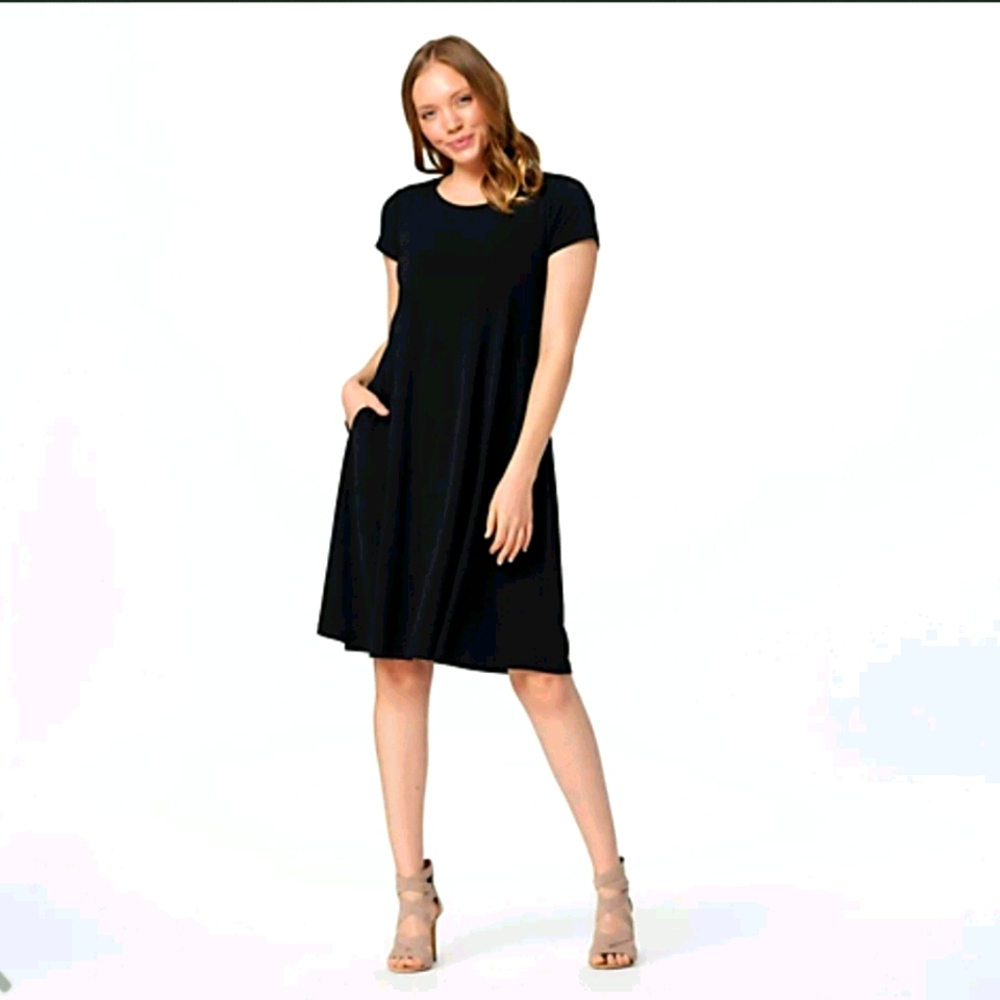 Susan Graver Cap Sleeve Dress